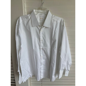 Brioni White Striped Dress Shirt Men's Neck 18
